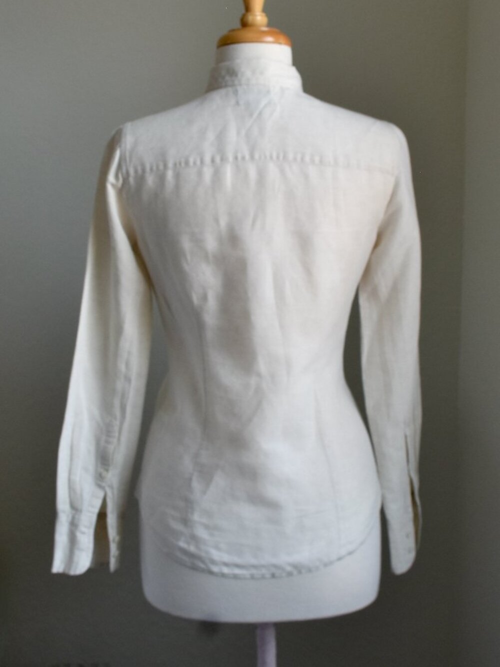 J.Crew Women's Linen Blend The Perfect Shirt Buttondown Beige - Size 00 - Picture 7 of 9